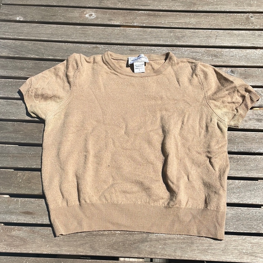 Vintage Merino Crop Short Sleeve Sweater
